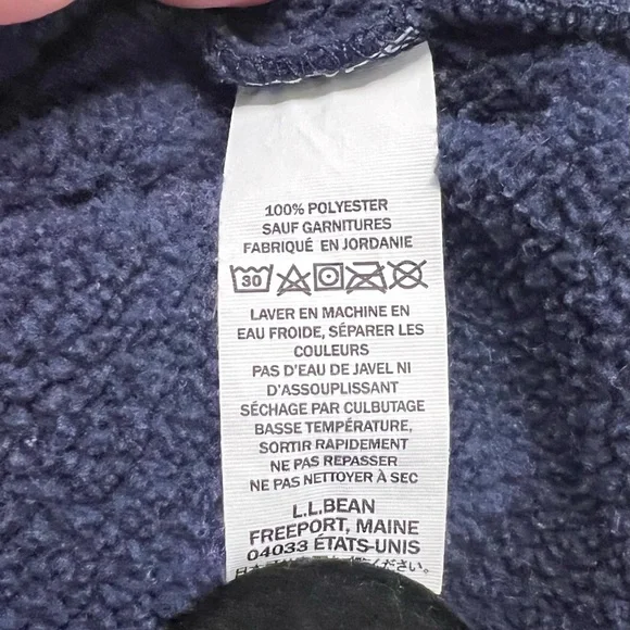 L.L. Bean Men's Deep Blue Zip Up Sweater - Picture 10 of 11